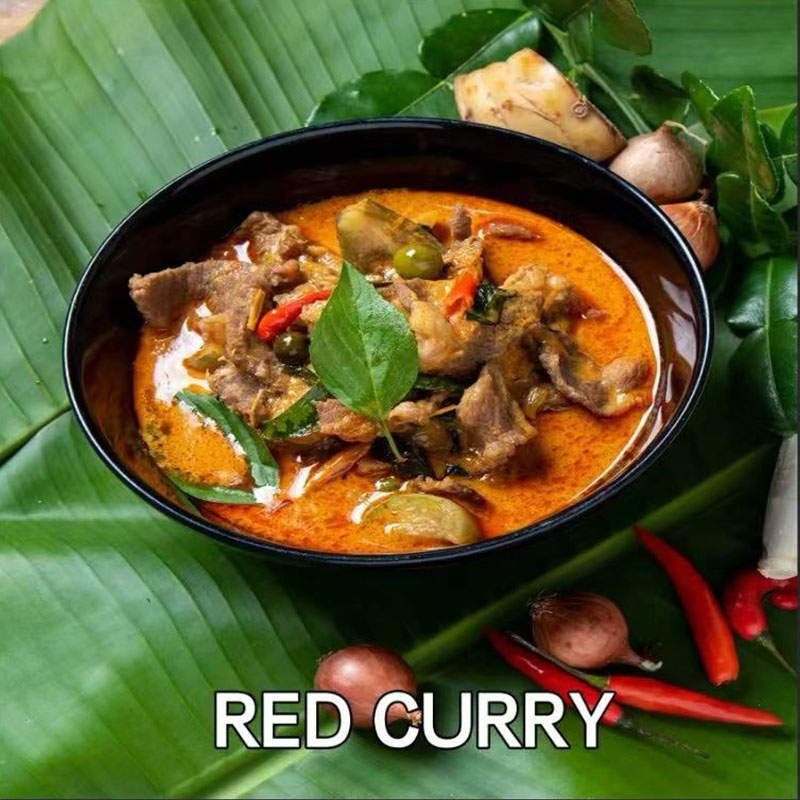 Spicy red curry with tender beef and herbs at Railay Thai Express, a Asian Restaurant in Pineville